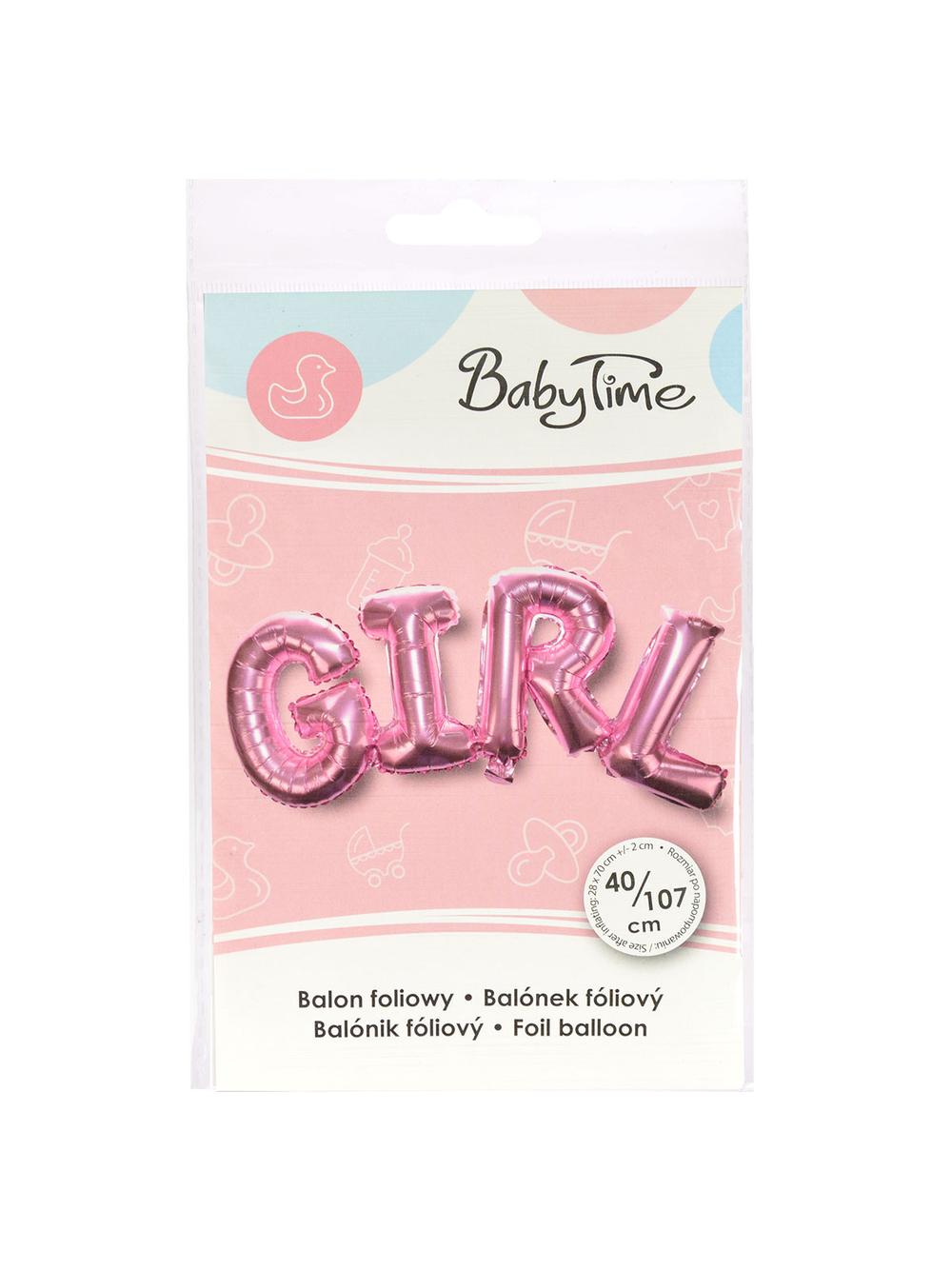 Balon foliowy napis Girl