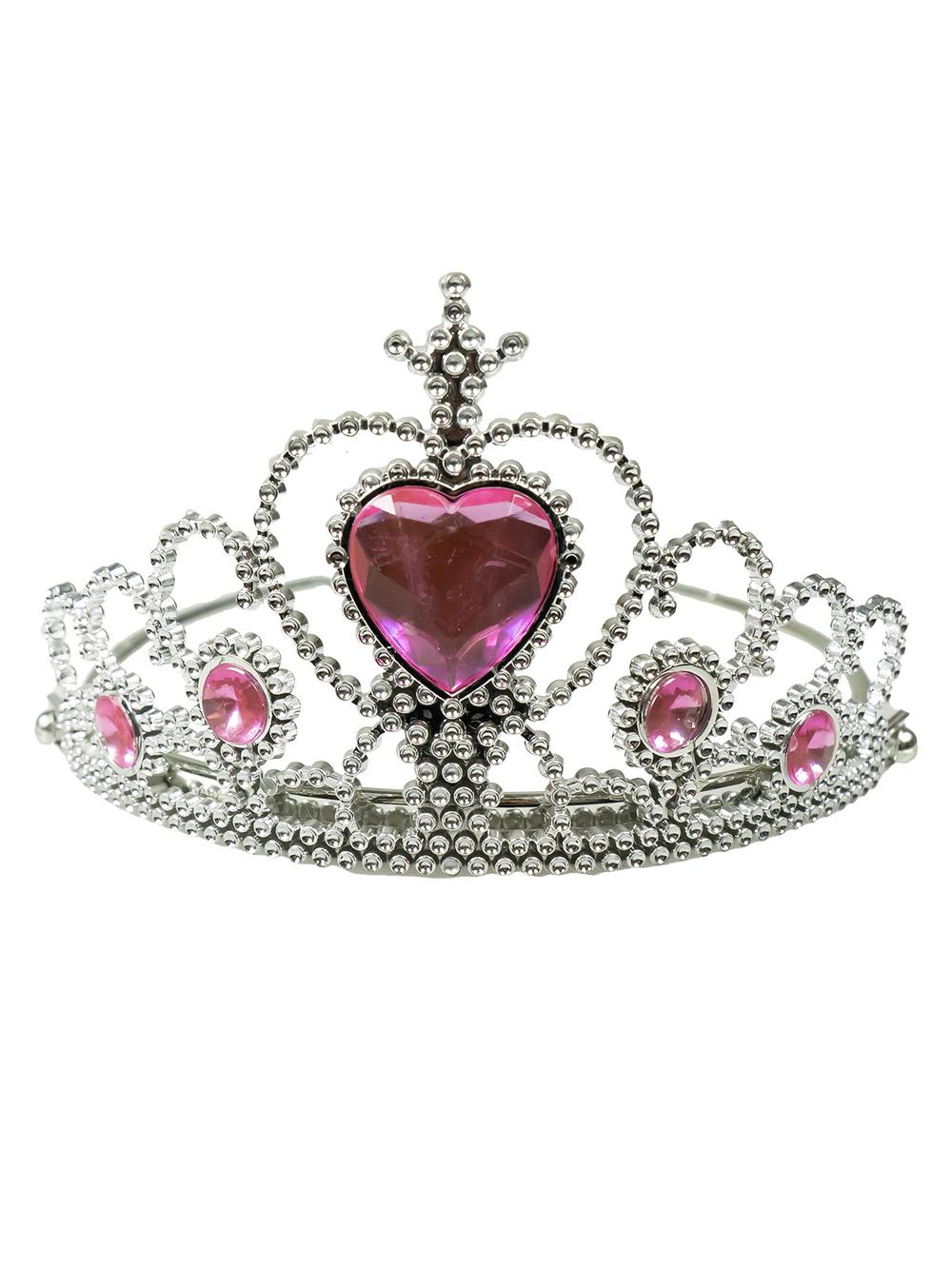 Tiara z kryształkami - różowa