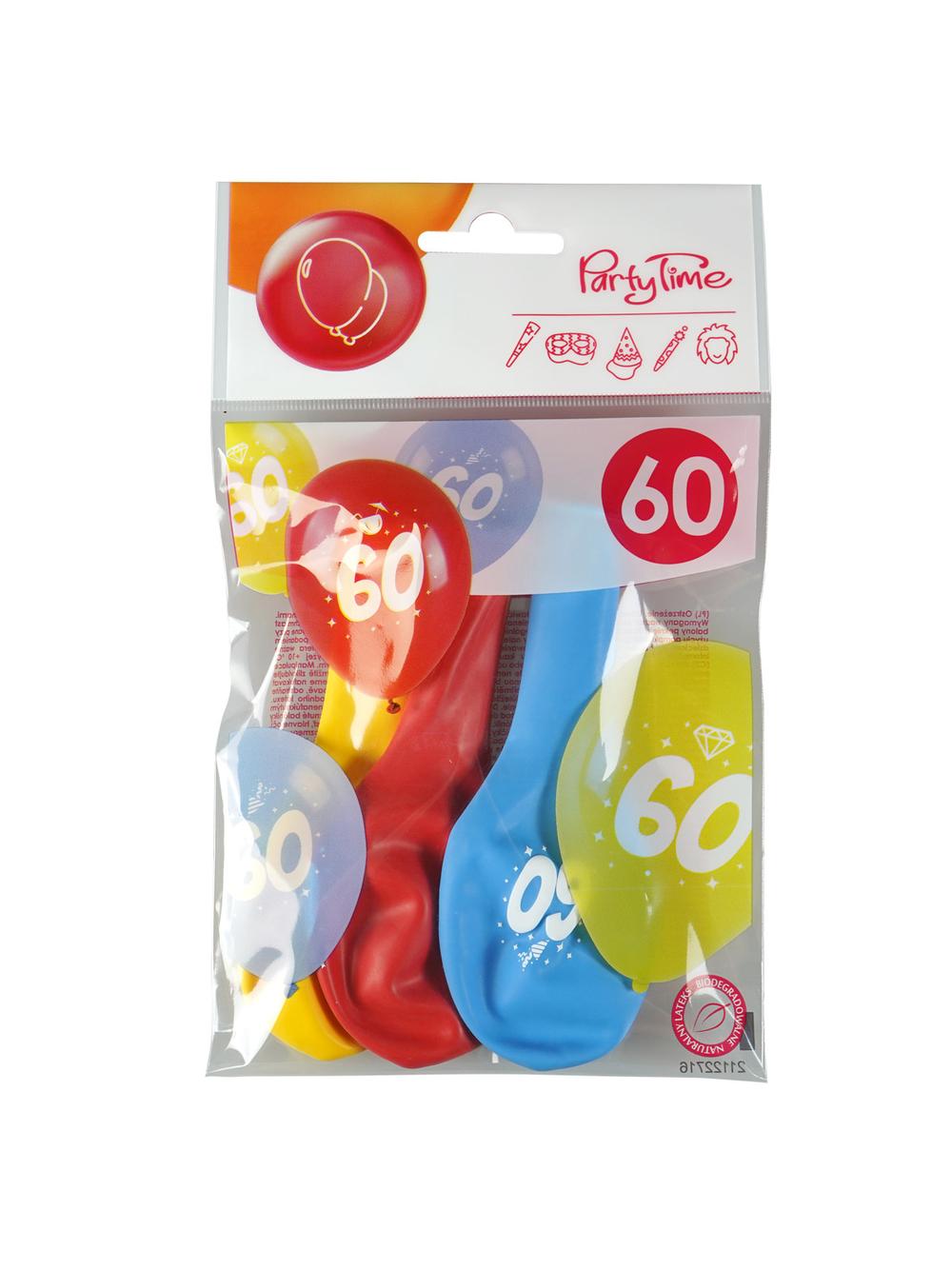Balony jubileuszowe - 60 (3 szt.)
