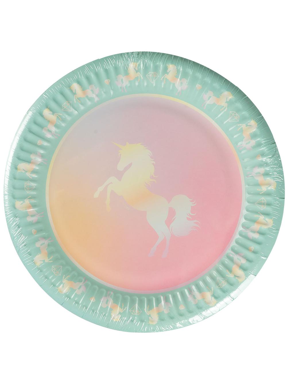 Talerze papierowe - Jednorożec (8 szt.) - FSC Mix Credit