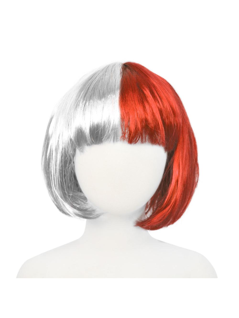 Peruka bob "Biało-Czerwoni"