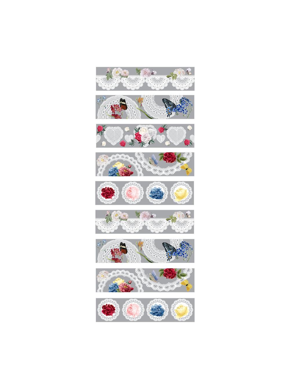 Owijki termokurczliwe "koronkowe" z motywem (9 szt.)