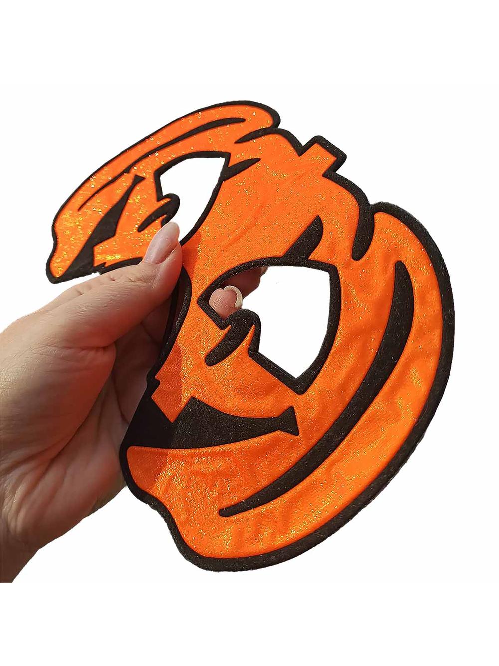 Maska na Halloween (flokowana) - Dynia