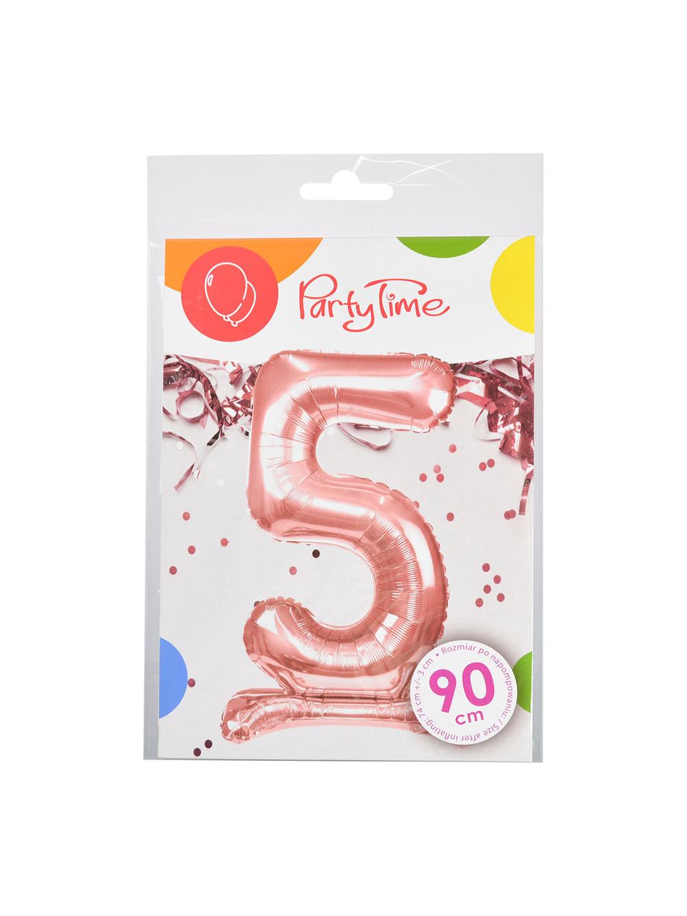 Balon foliowy cyferka XXL stojący nr 5