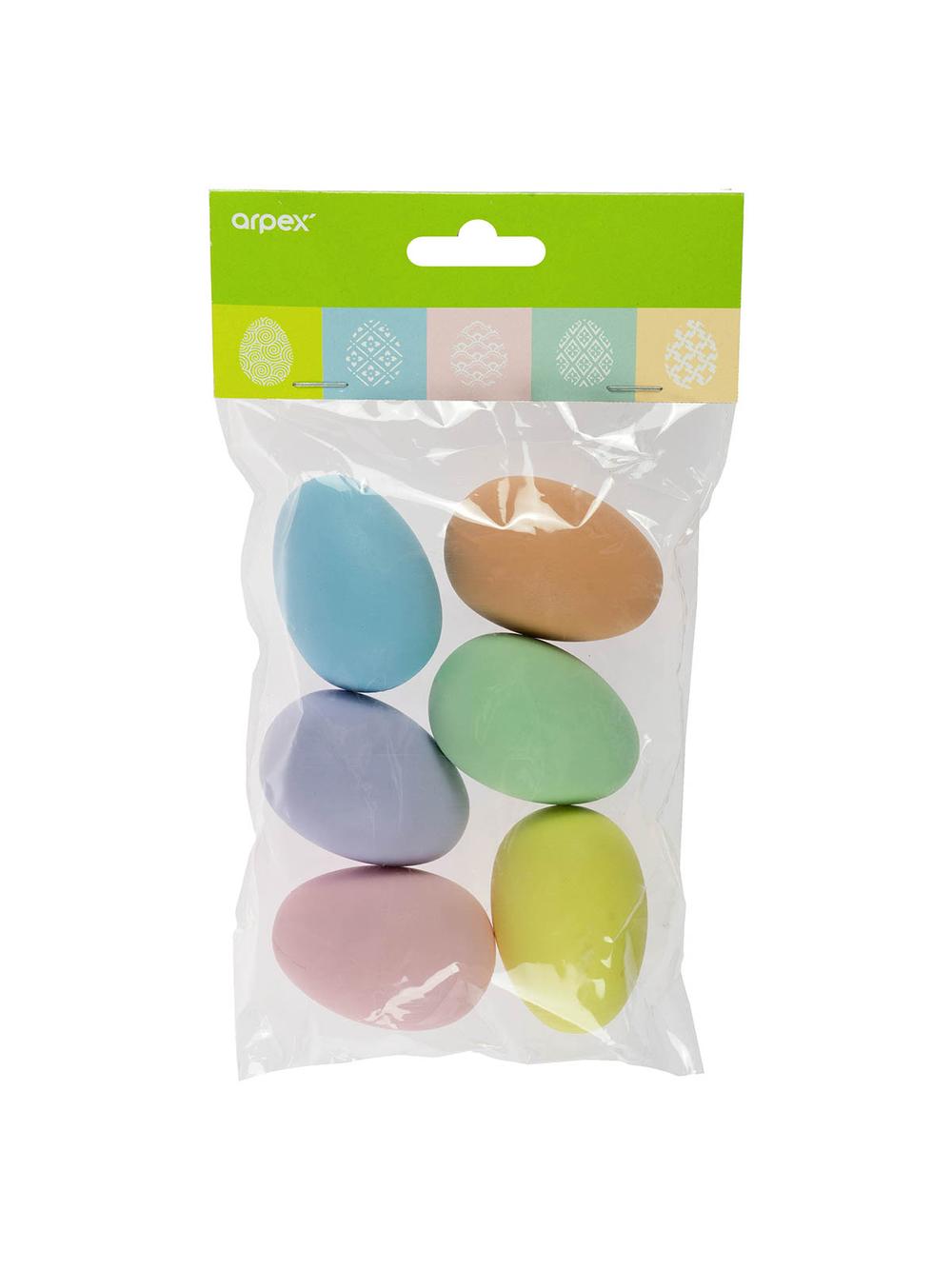 Pastelowe pisanki dekoracyjne (6 szt.)