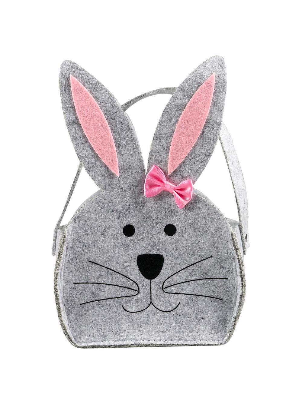 Koszyczek filcowy - zajączek z kokardką