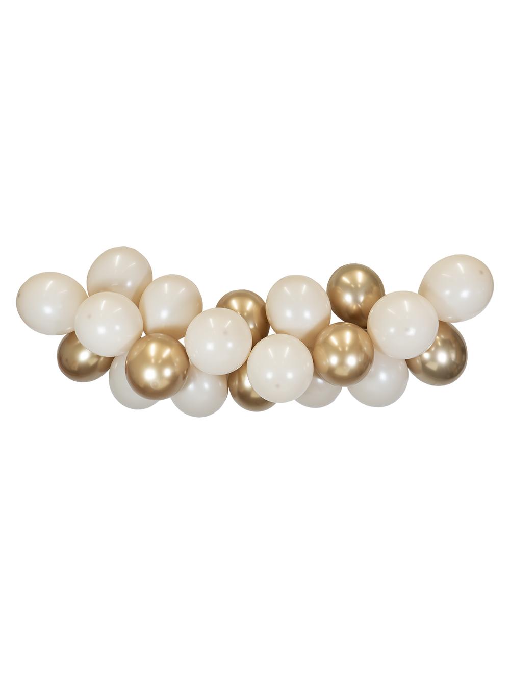 Baza do dekoracji balonowej - beż + złoty (10 szt.)