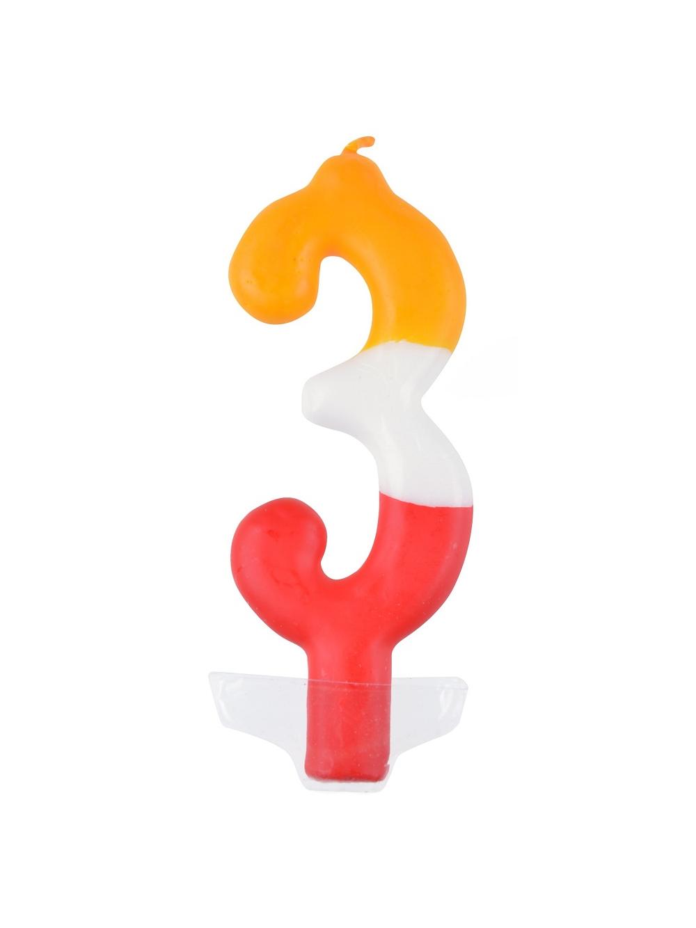 Świeczka cyferka - kolor nr 3