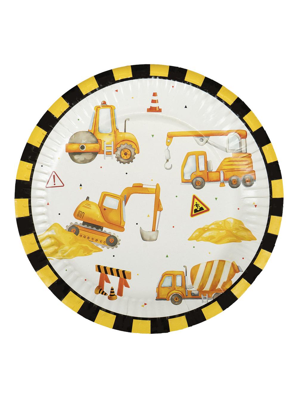 Talerze papierowe - plac budowy (8 szt.) - FSC Mix Credit