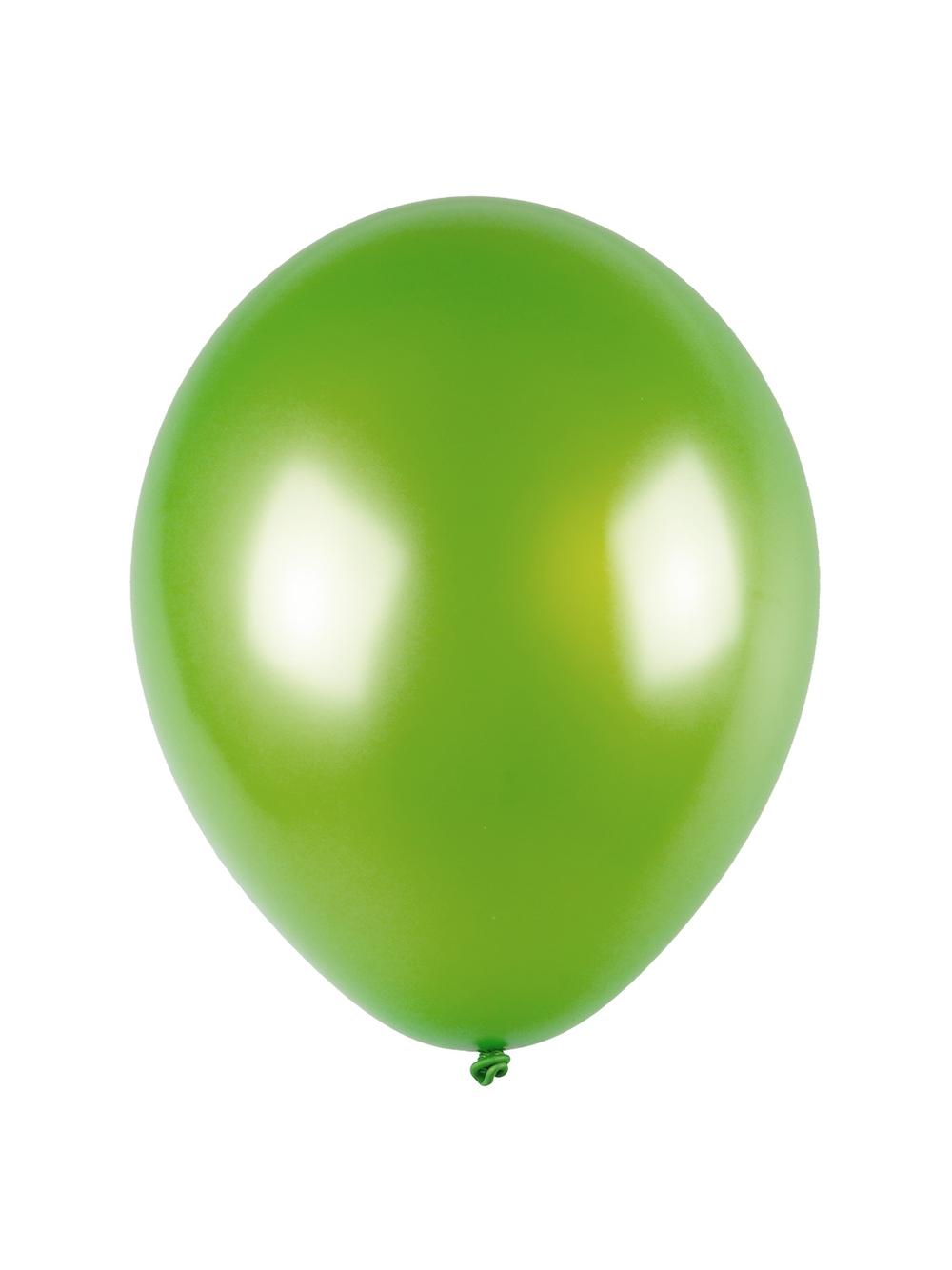 Balony metalizowane 12'' jasnozielone (100 szt.)