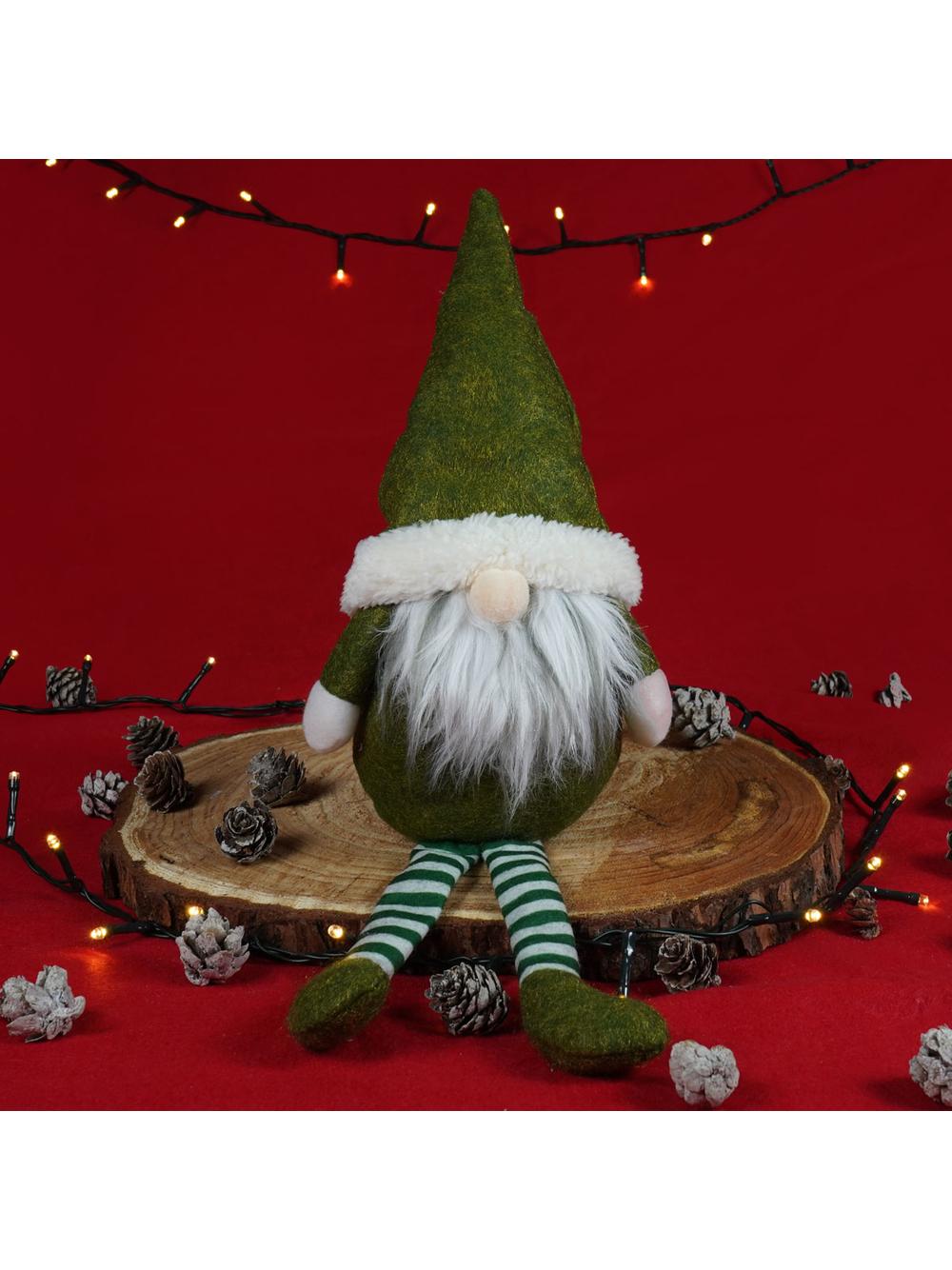 Skrzat z getrami w paski siedzący - zielony