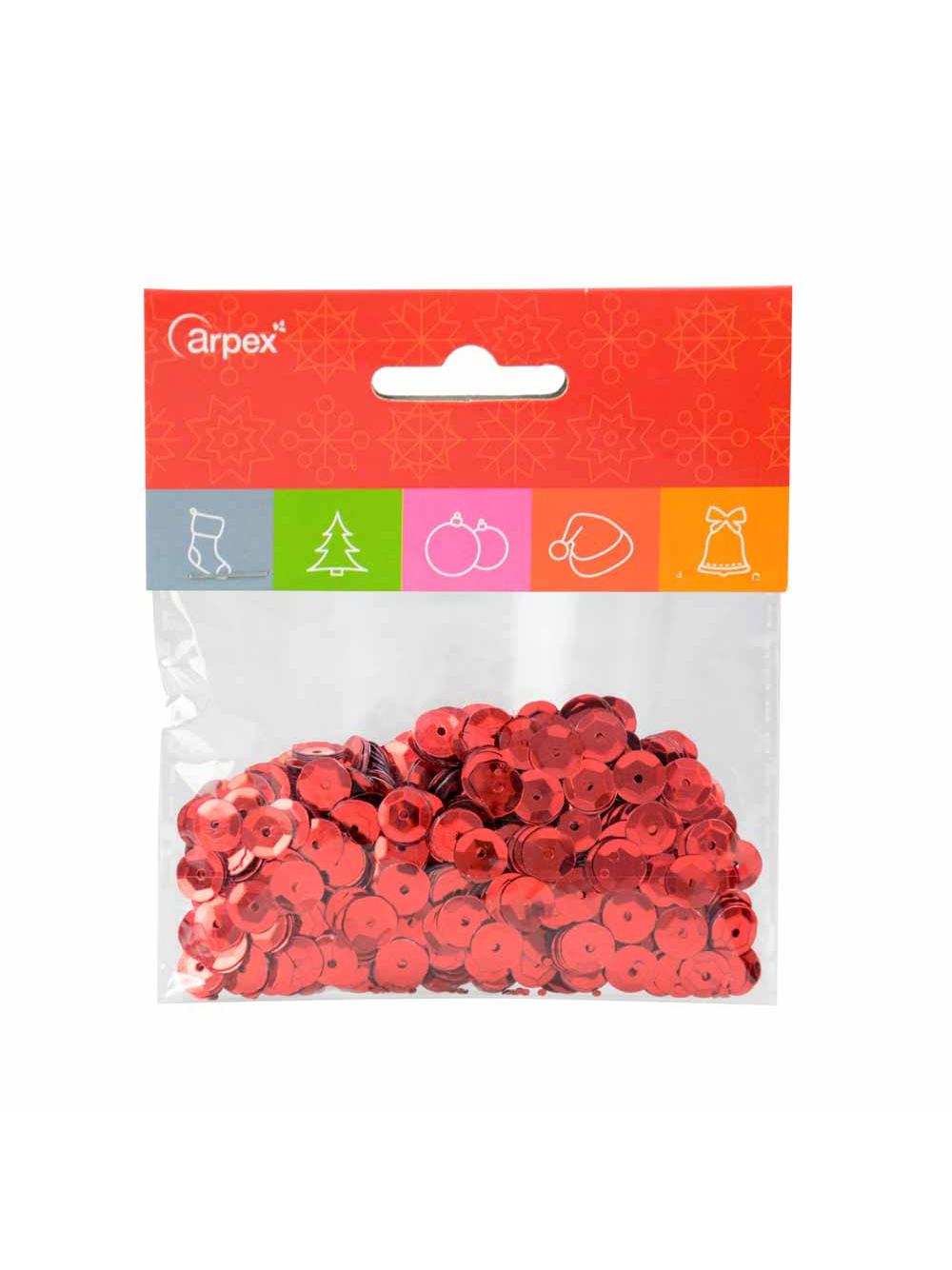 Cekiny dekoracyjne czerwone