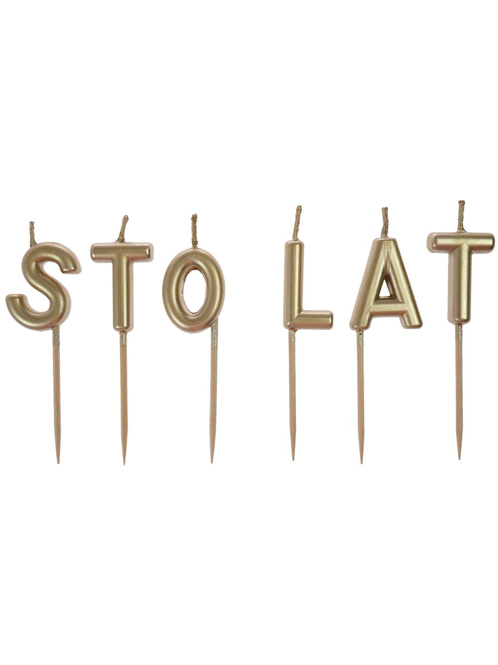 Świeczki urodzinowe napis "Sto lat"