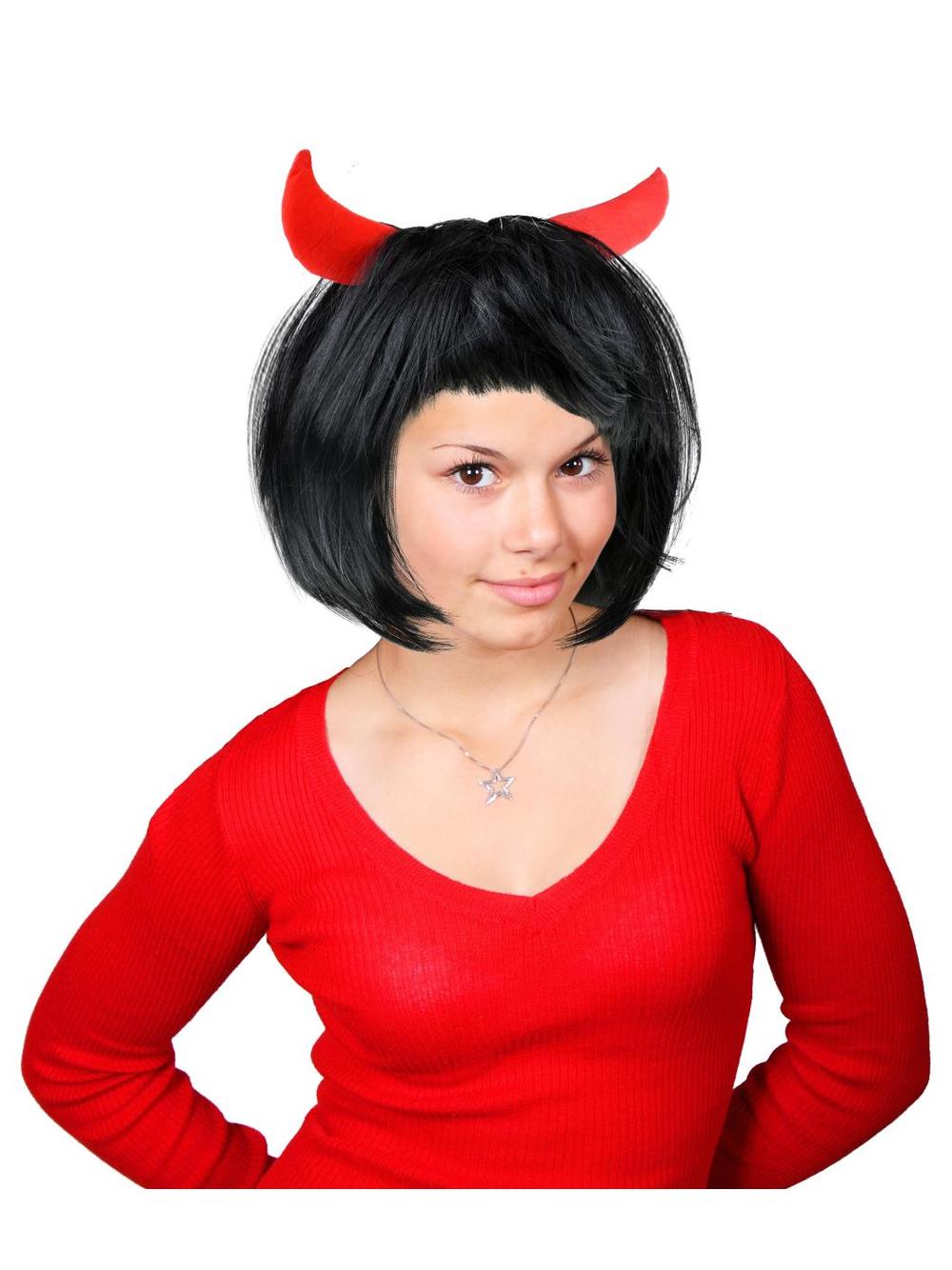 Peruka diablica czarna