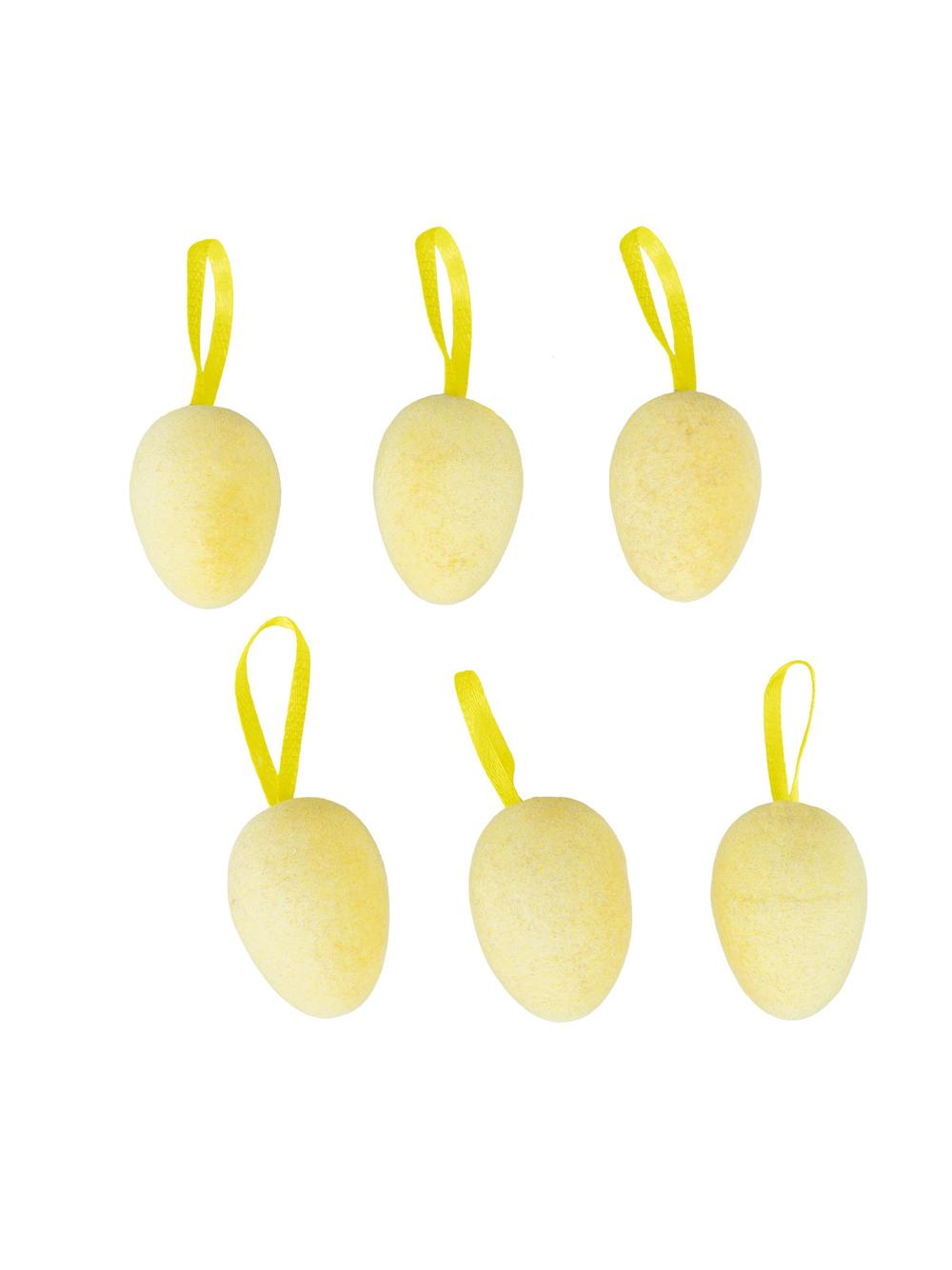 Dekoracyjne jajeczka flokowane małe (6 szt.)