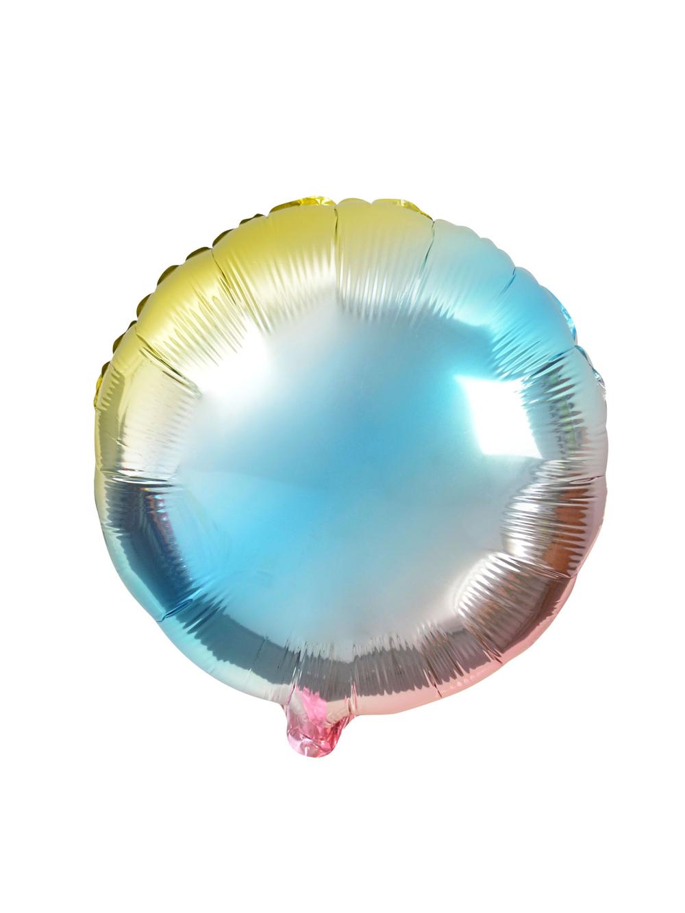 Balon foliowy tęczowy okrągły