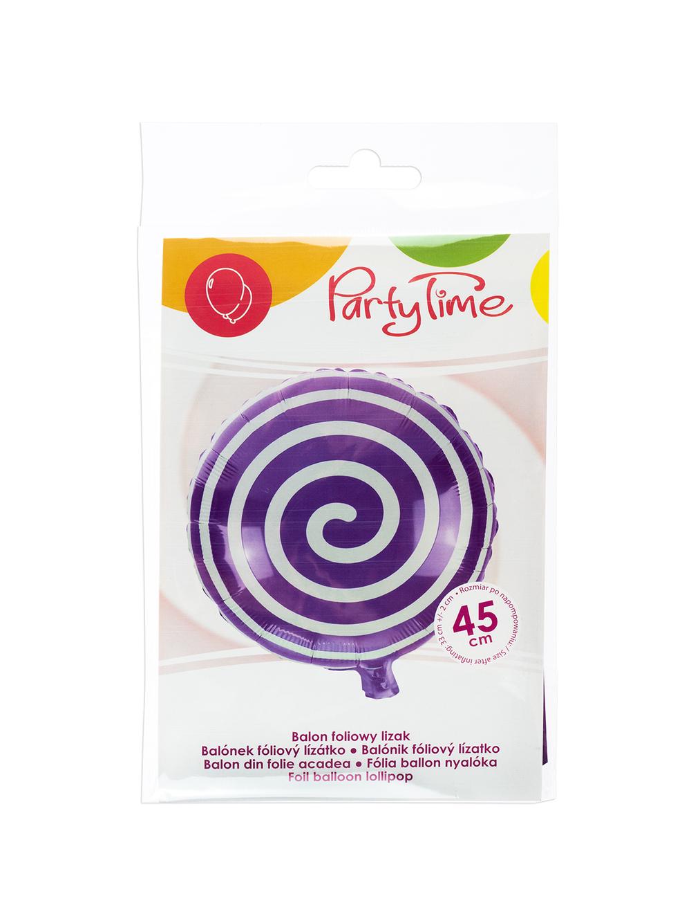 Balon foliowy lizak fioletowy