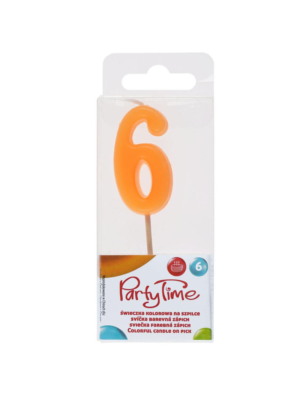 Świeczka kolorowa na szpilce nr 6