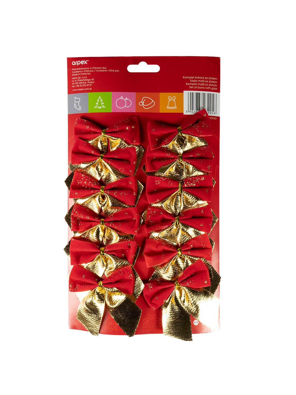 Komplet kokard ze złotem (12 szt.)