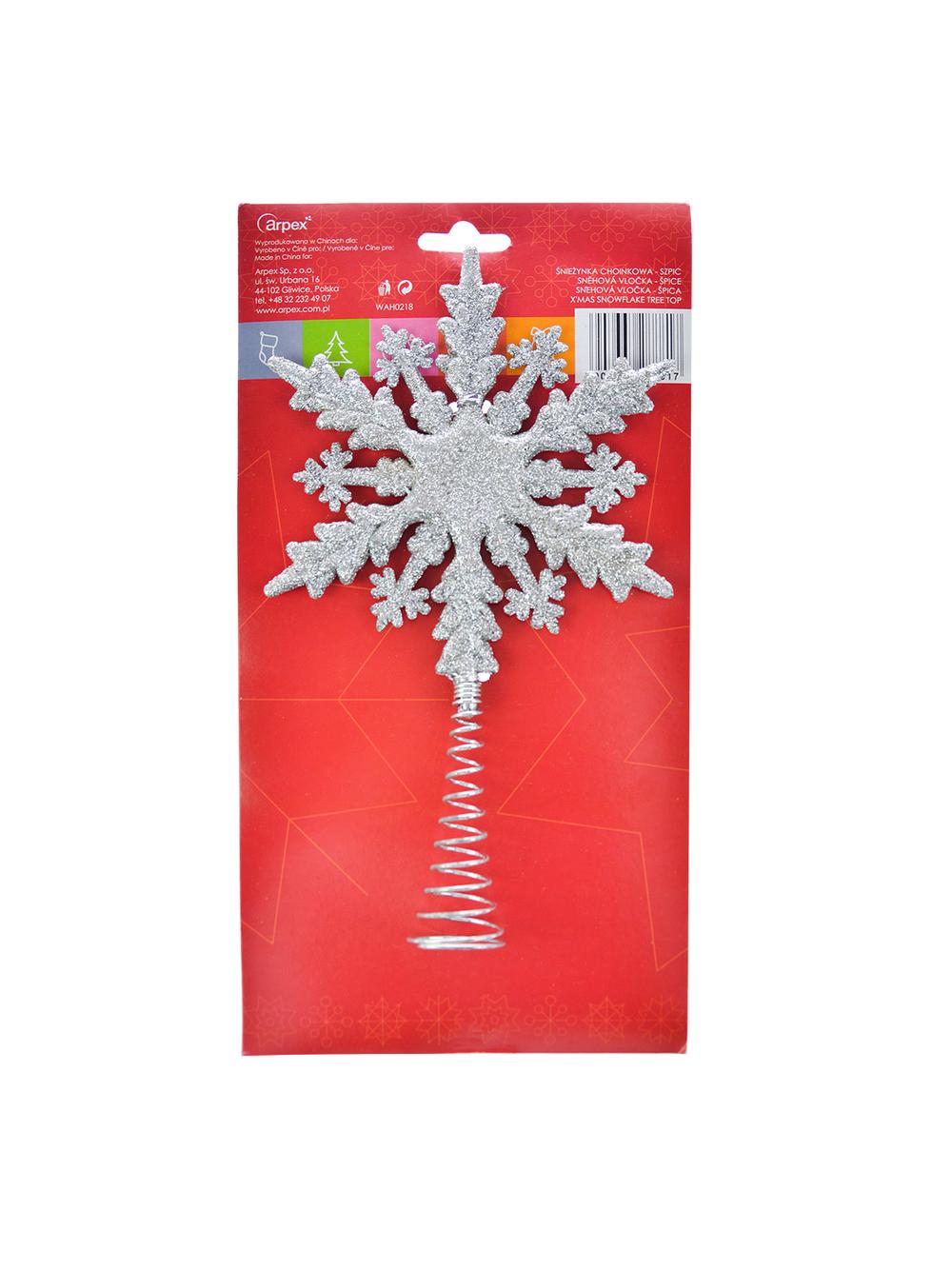 Śnieżynka choinkowa - szpic srebrna