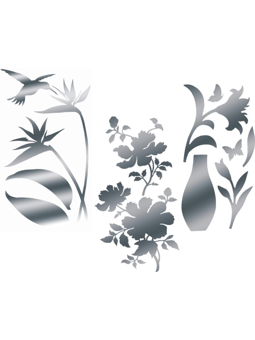 Lustrzana dekoracja ścienna B 60x32 cm