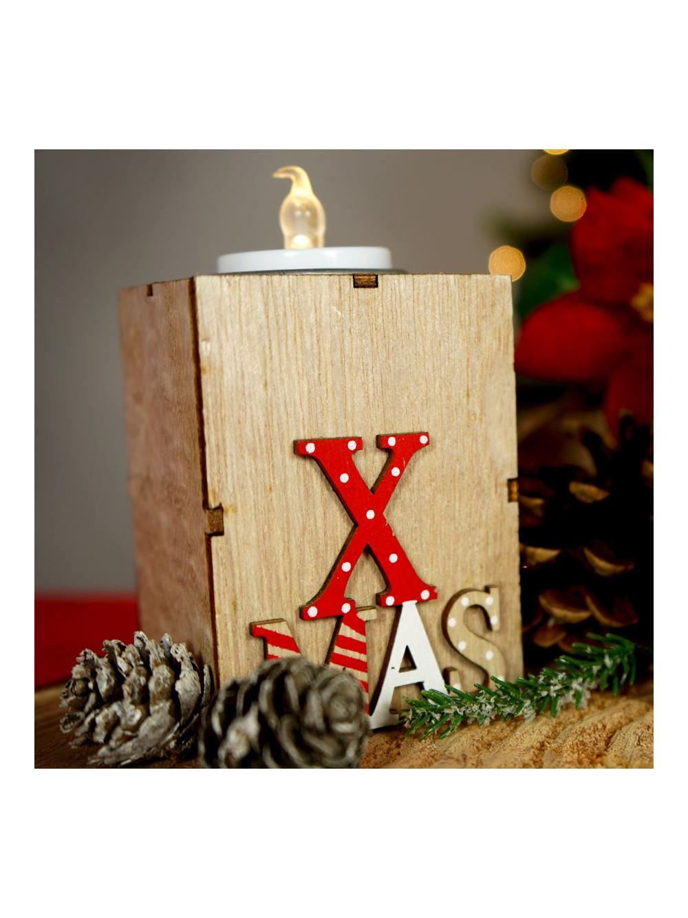 Świecznik drewniany