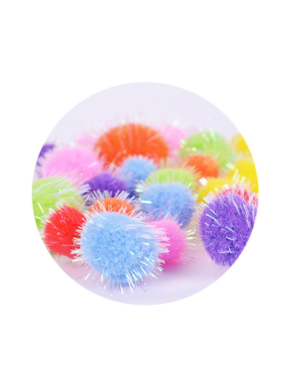 Pomponiki do zestawu zrób to sam - mix rozmiarów (25 szt.)