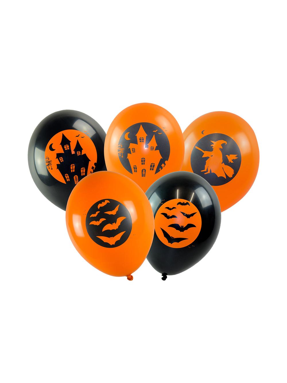 Balony z halloweenowym nadrukiem (5 szt.)