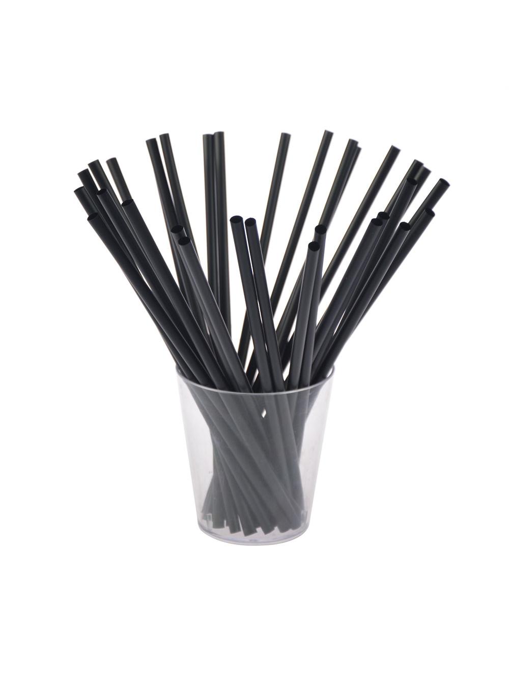 Słomki proste biodegradowalne (czarne)(zielone) - PLA (25 szt.)