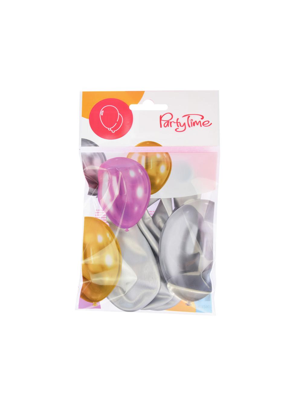 Balony - Celebrate! Efekt chromu (5 szt.) srebrne