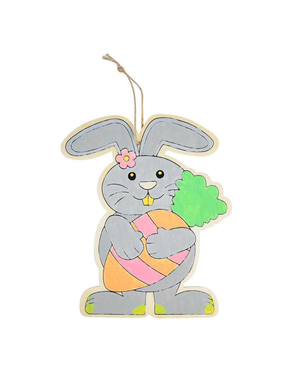 Drewniana ozdoba zrób to sam zając