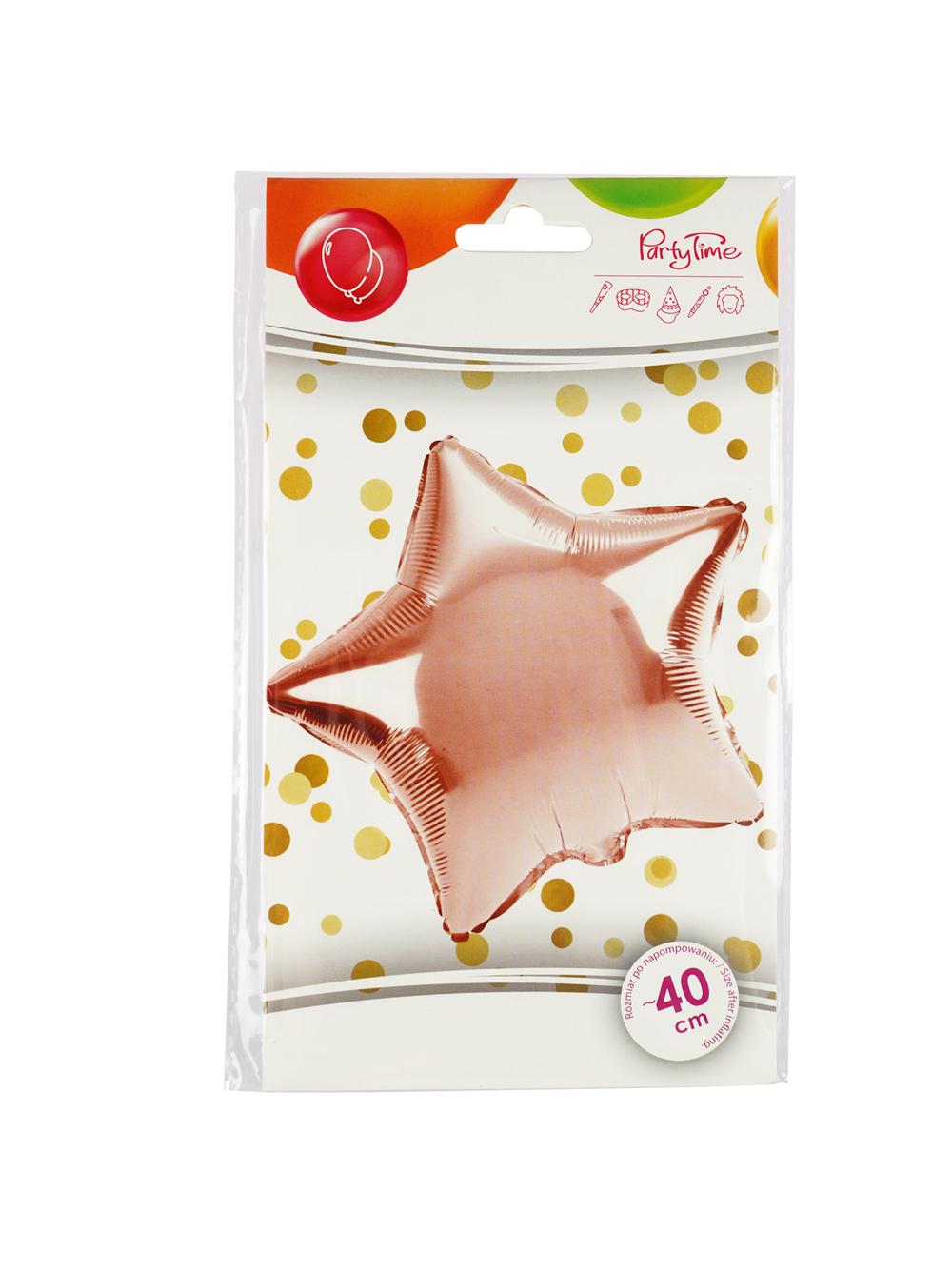 Balon foliowy gwiazda złotoróżowy