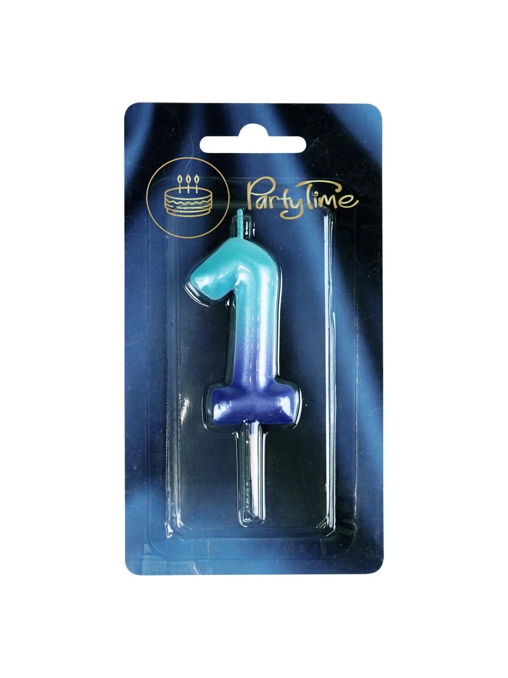 Świeczka cyferka ombre nr 1