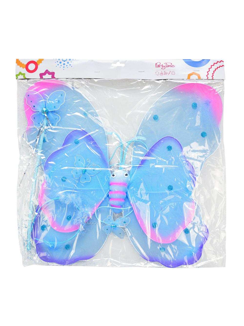 Komplet skrzydełka motyla niebieski