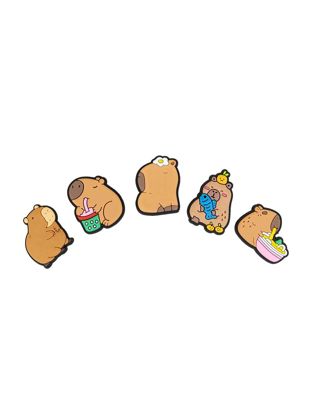 Przypinki do butów - kapibara (5 szt.)
