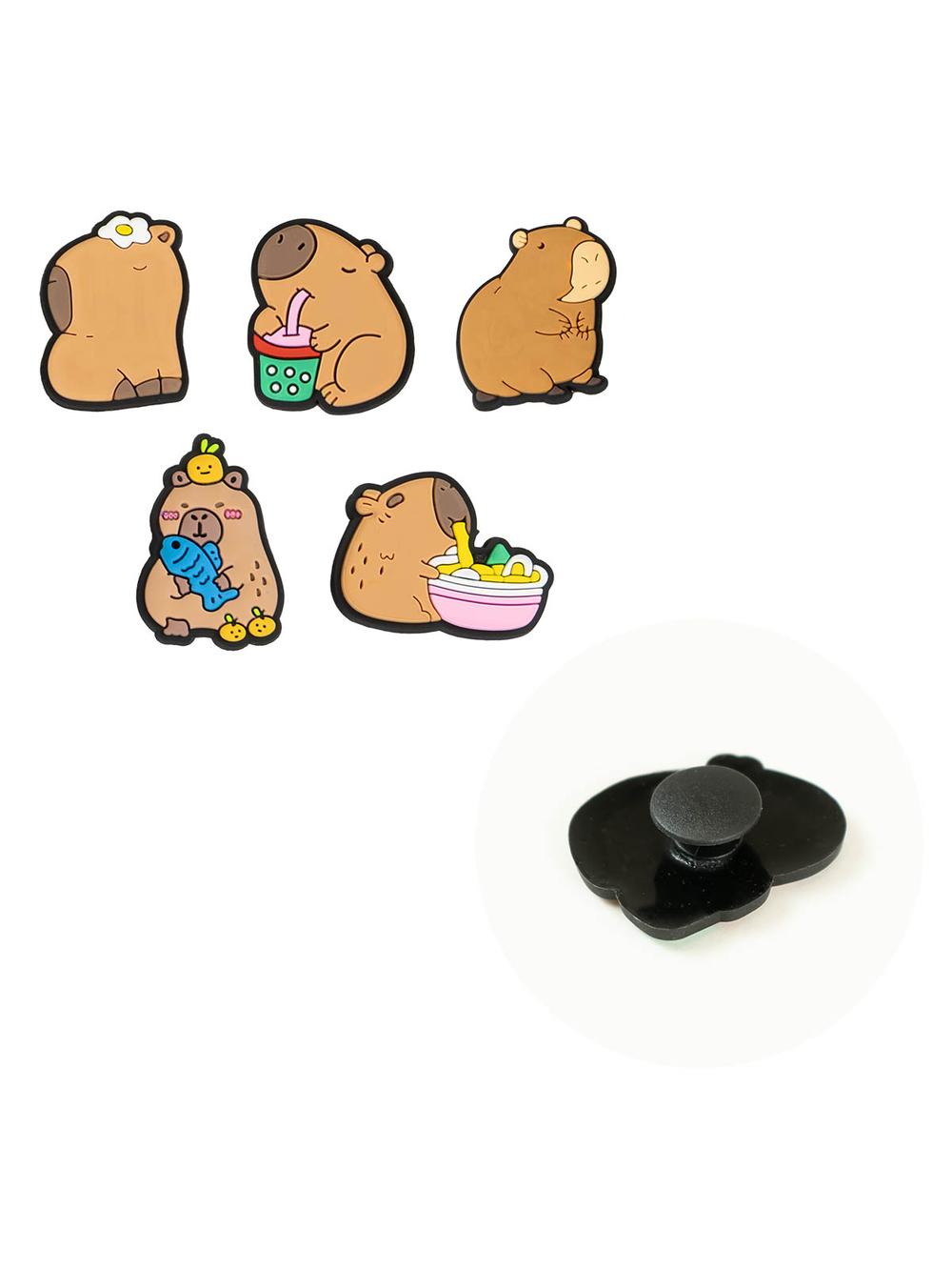 Przypinki do butów - kapibara (5 szt.)