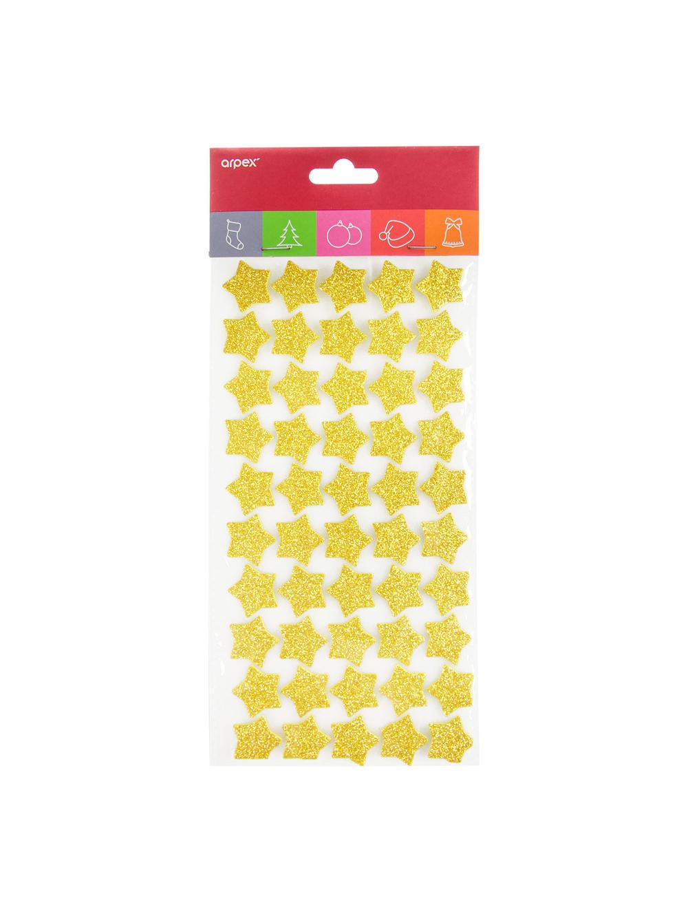 Naklejki brokatowe z pianki złoty