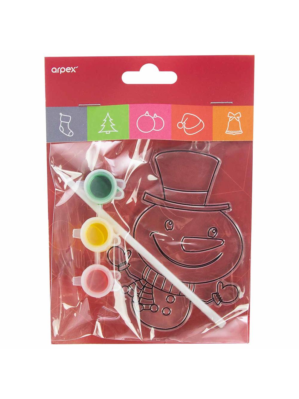 Świąteczny witrażyk z farbkami