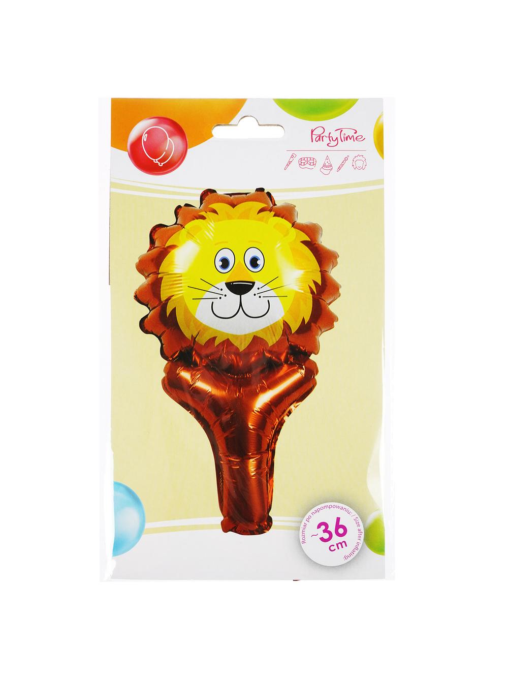 Balon foliowy zwierzątko z uchwytem - lew