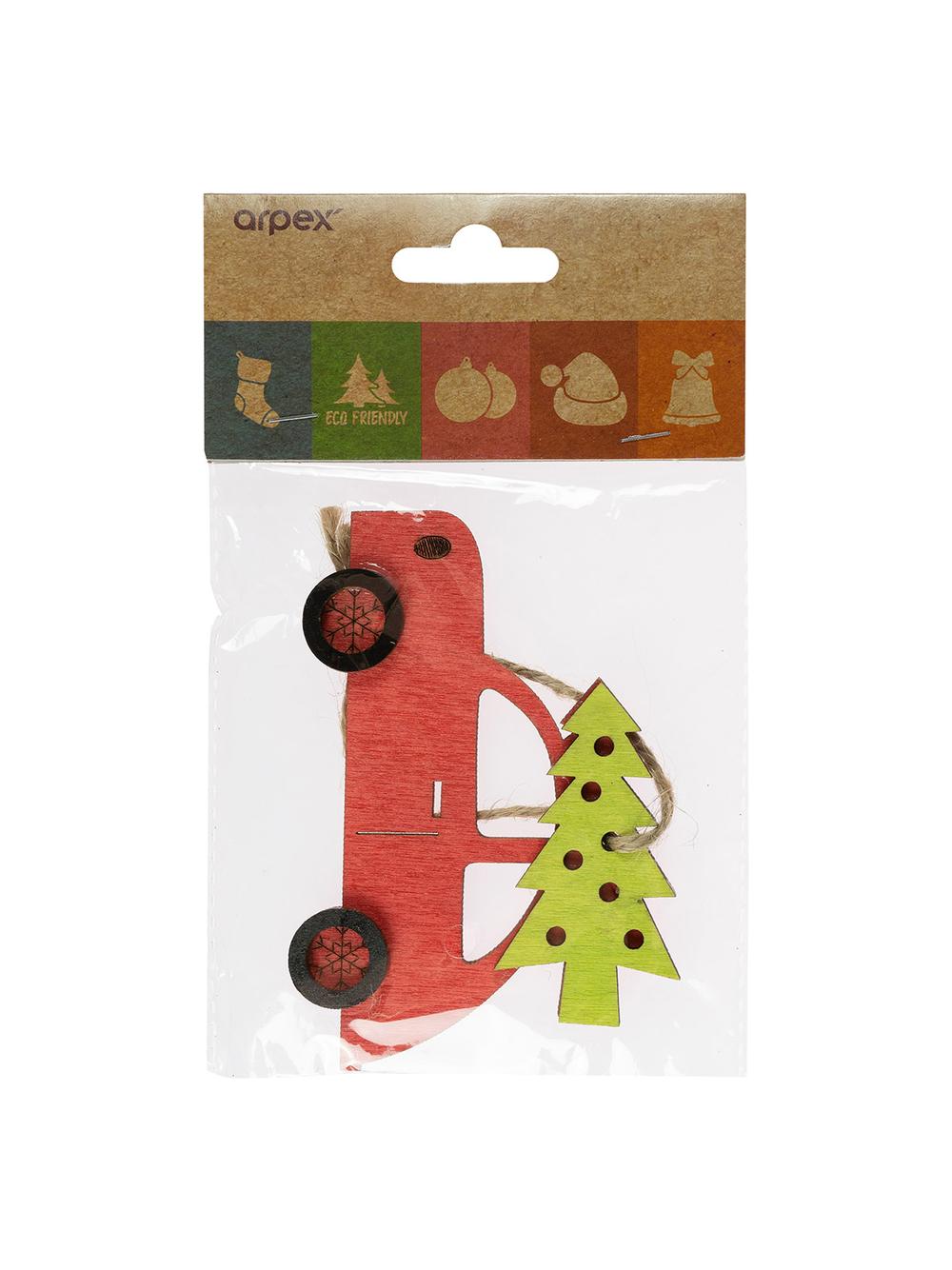 Drewniana zawieszka - samochodzik