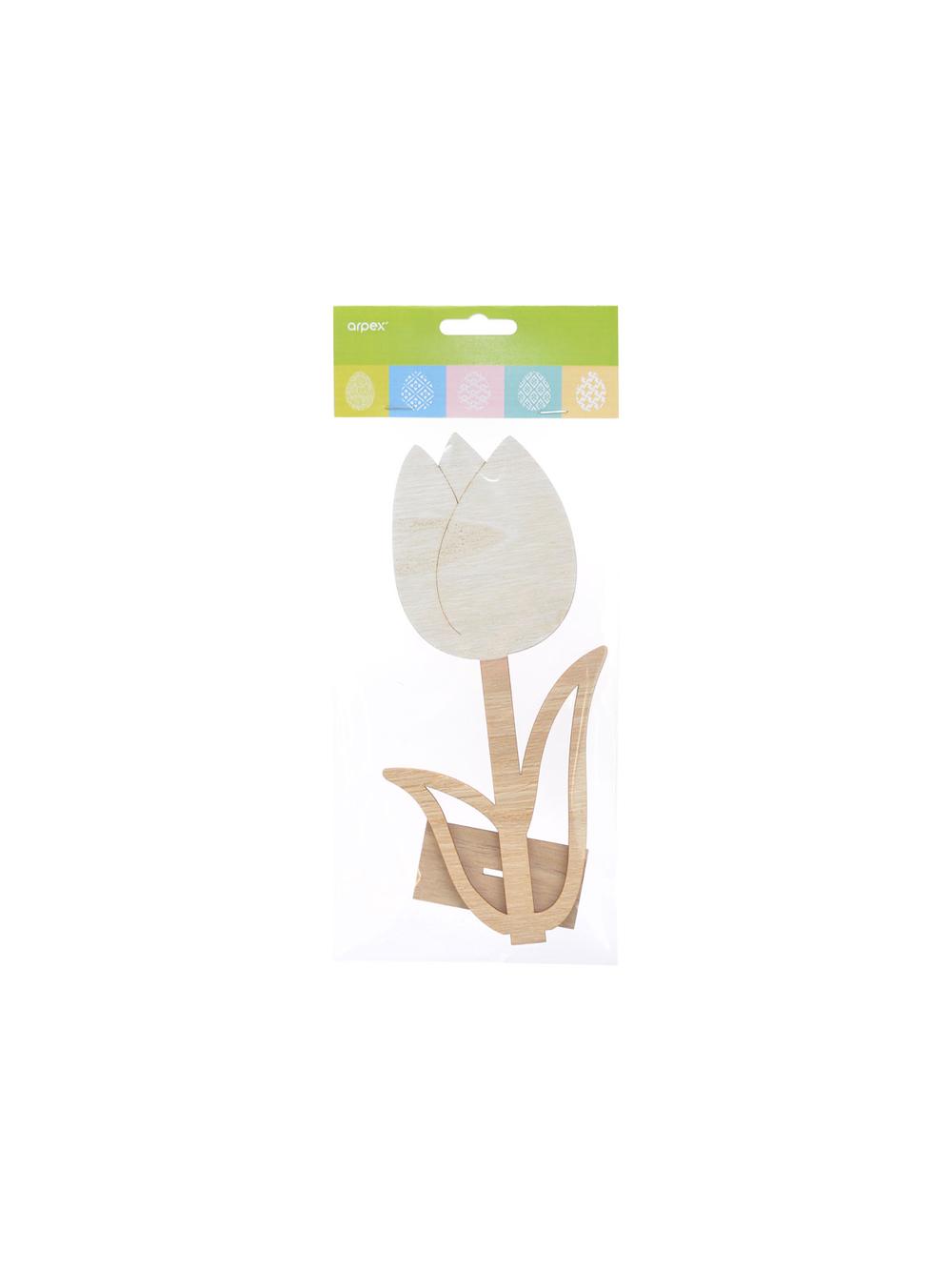 Drewniana dekoracja - kwiat