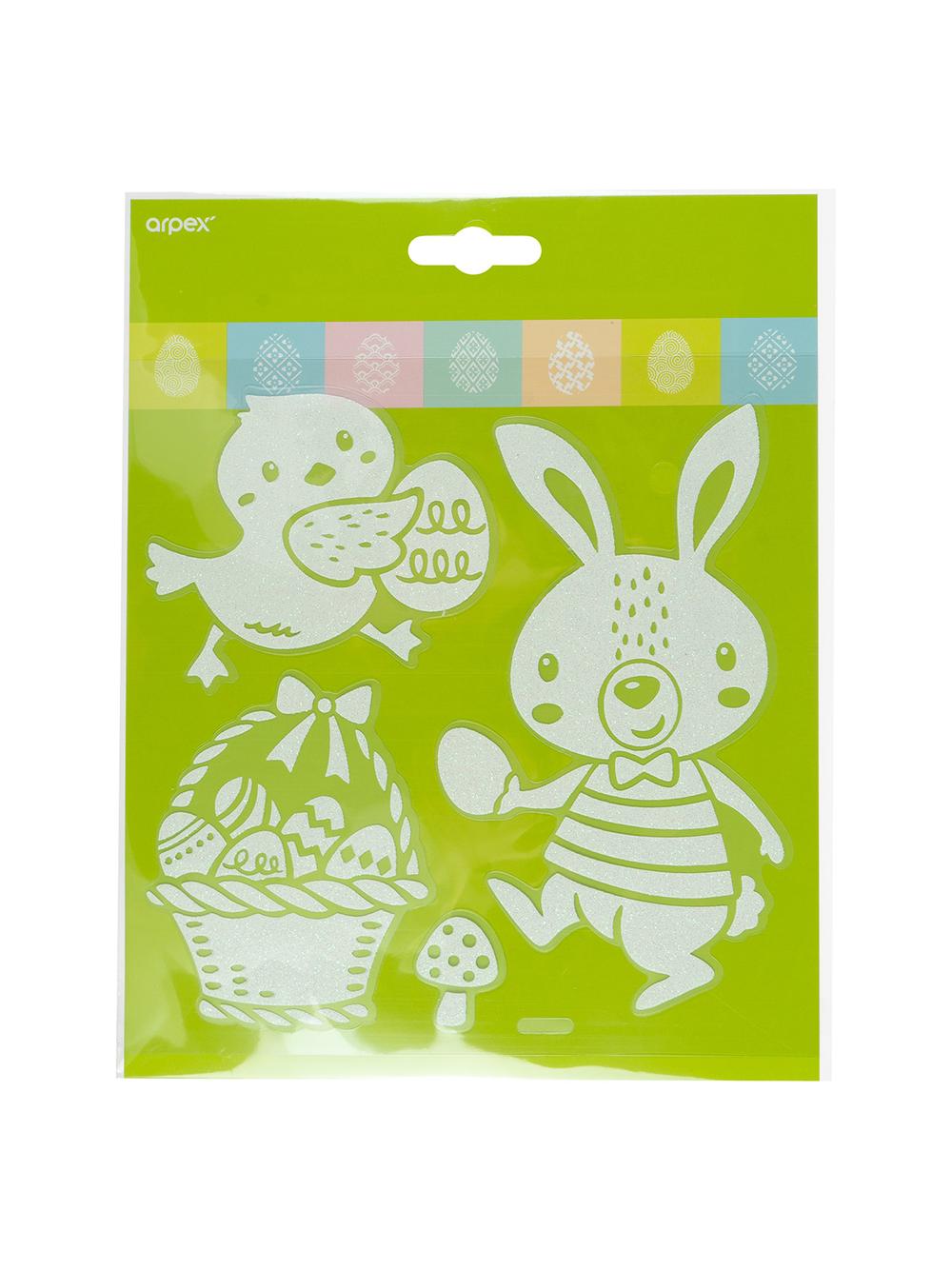 Ażurowe naklejki z brokatem