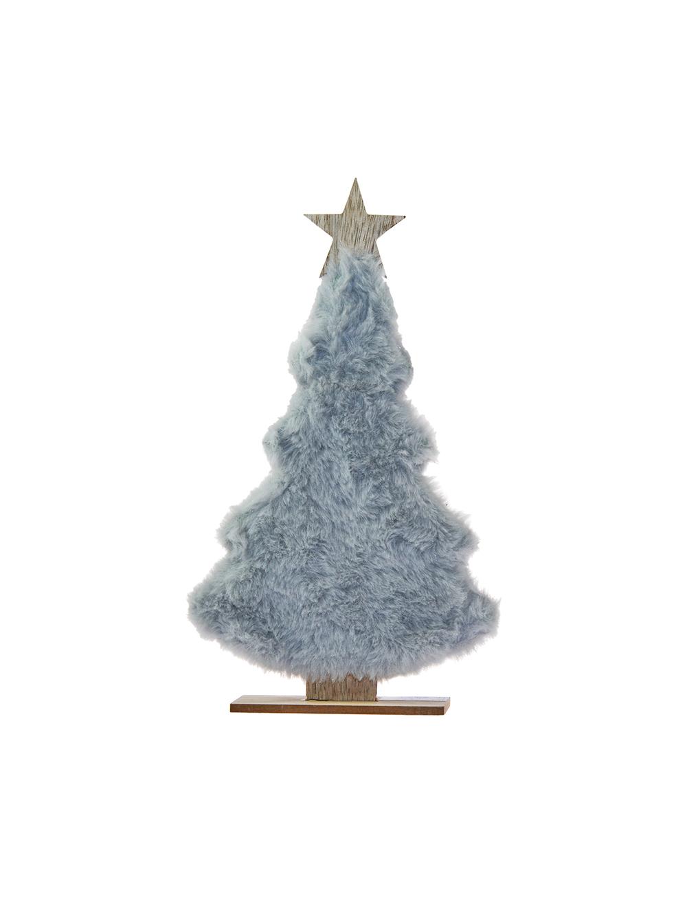 Drewniana choinka z futerkiem