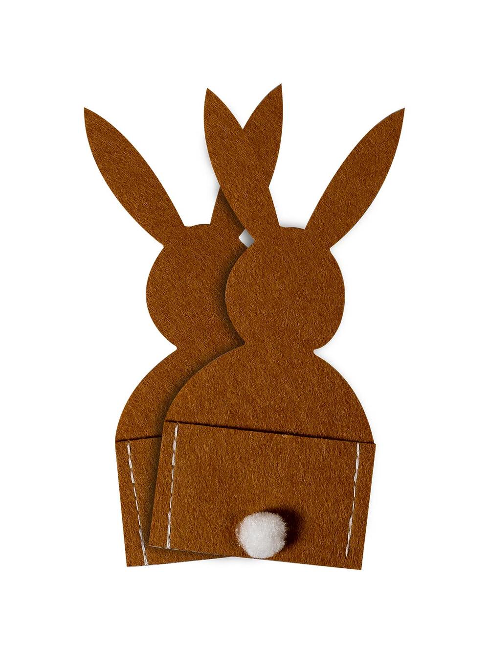 Filcowe etui na sztućce - zajączki (2 szt.)