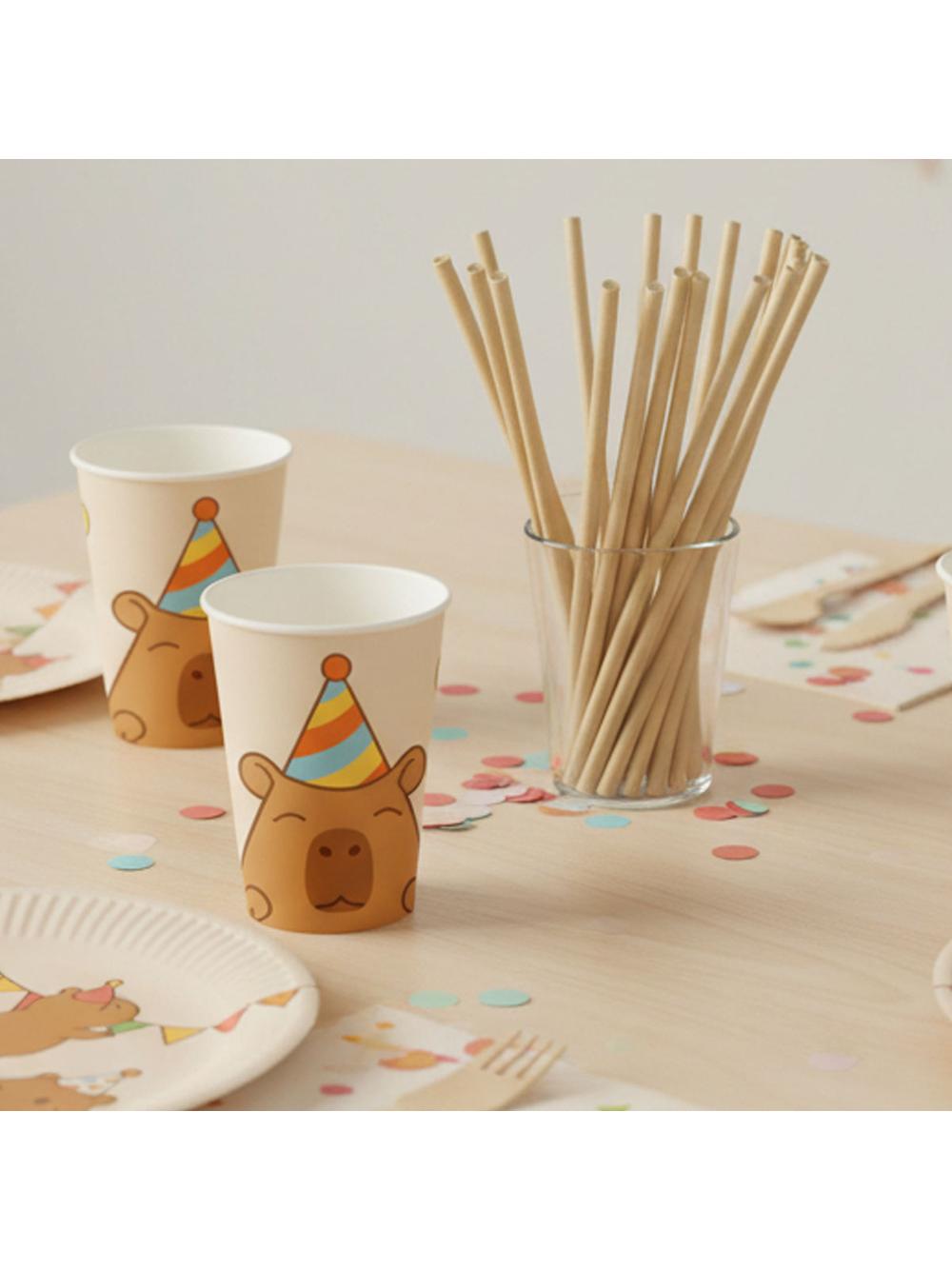 Kubki papierowe - Kapibara (8 szt.)