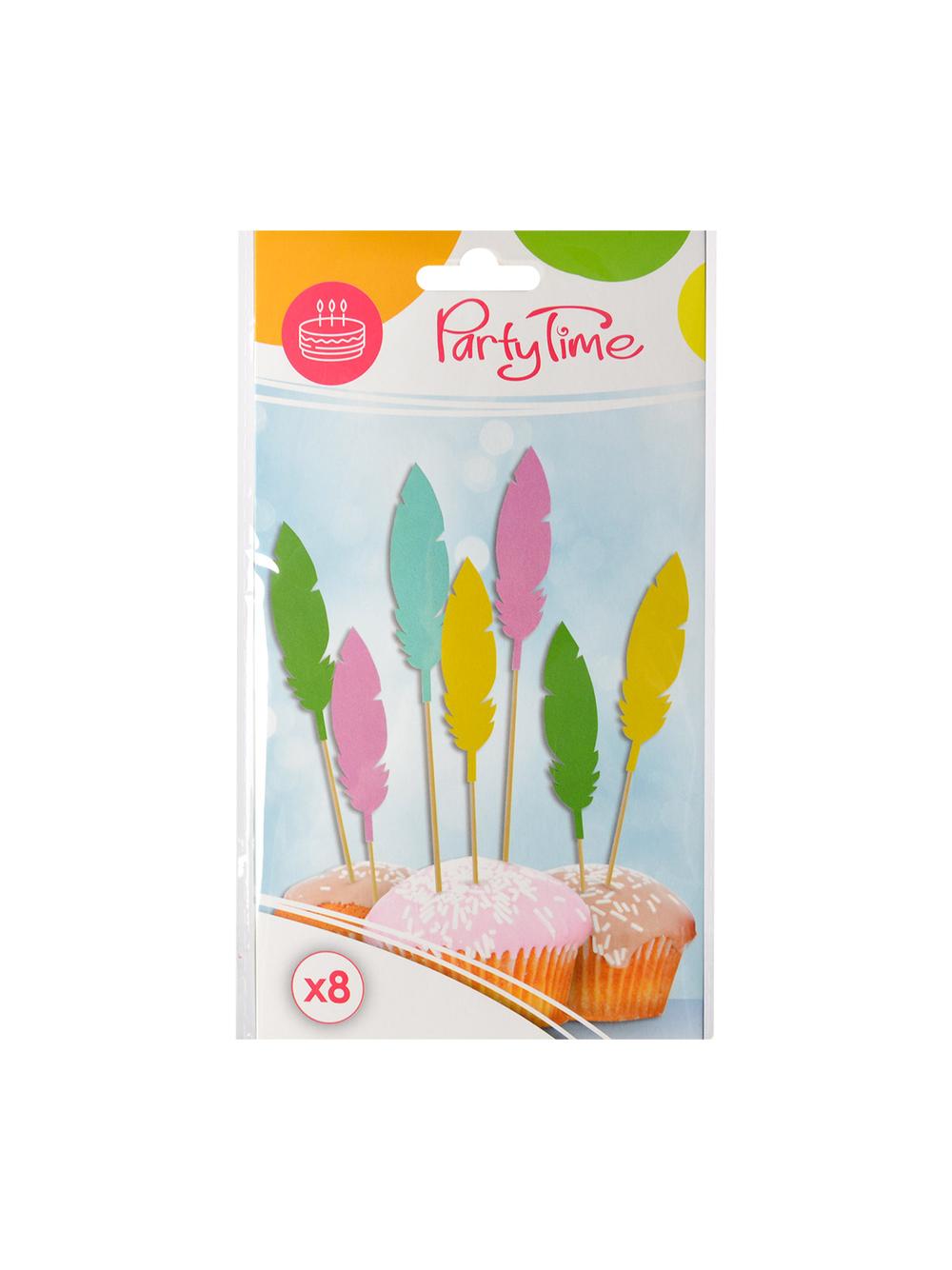 Dekoracja ciasta - piórka (8 szt.)