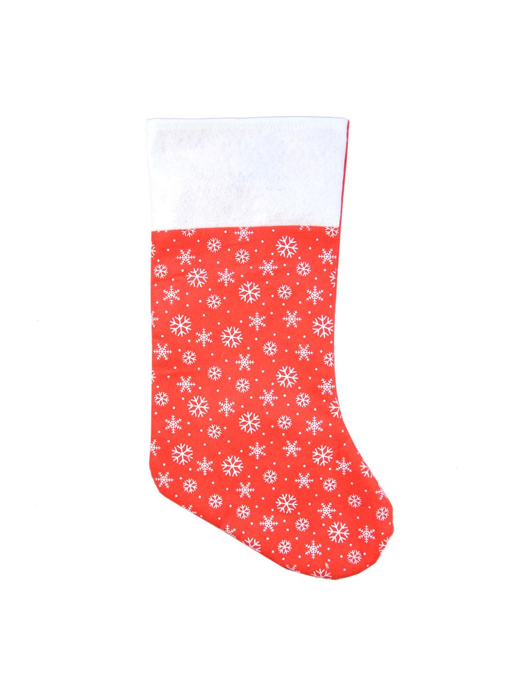 Skarpeta świąteczna ze śnieżynkami