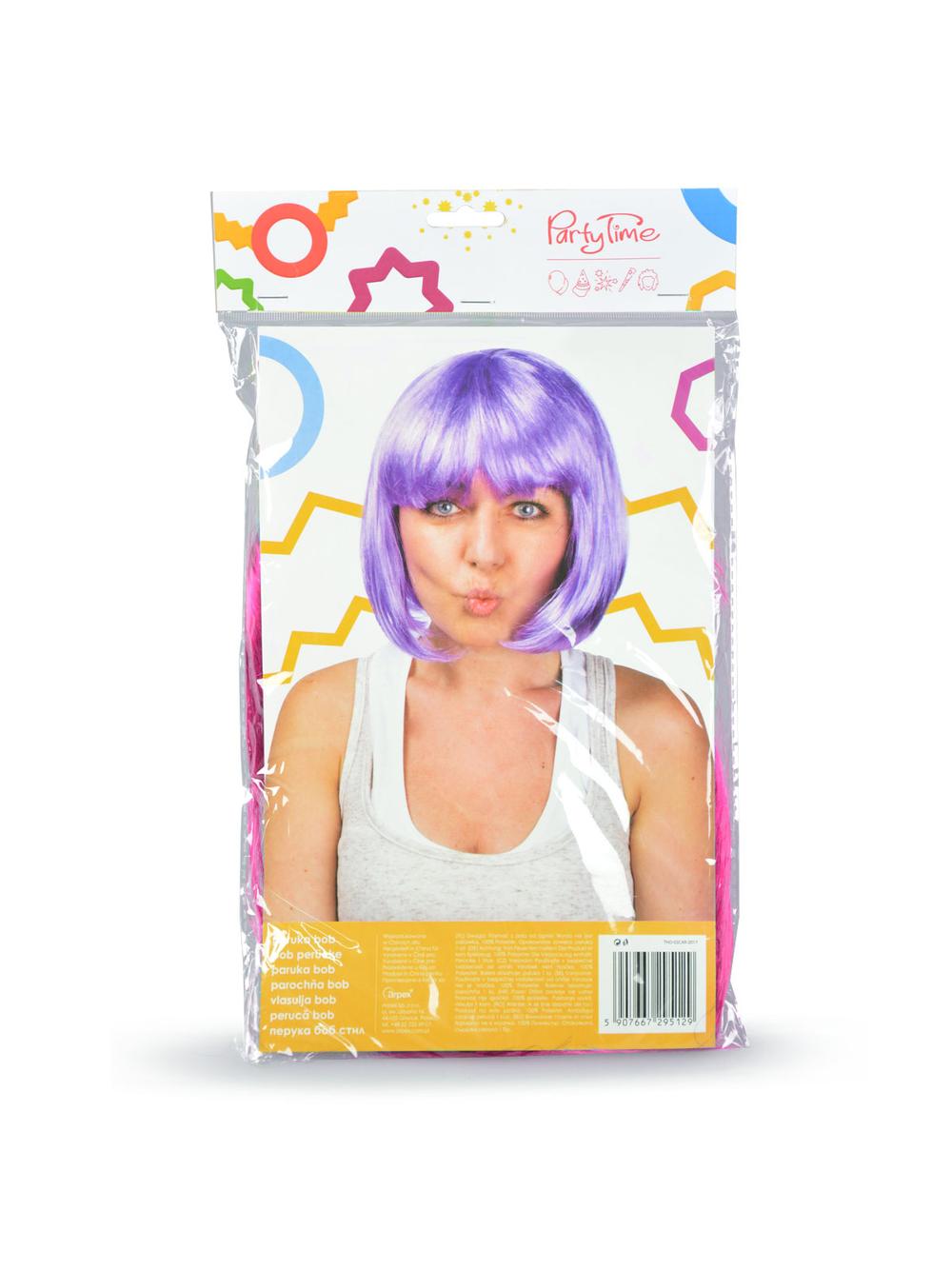 Peruka bob różowa