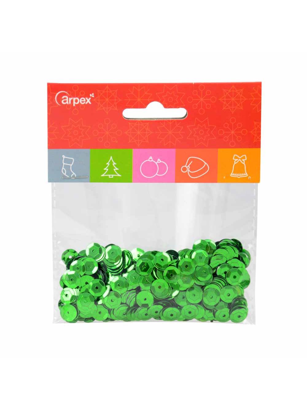 Cekiny dekoracyjne zielone