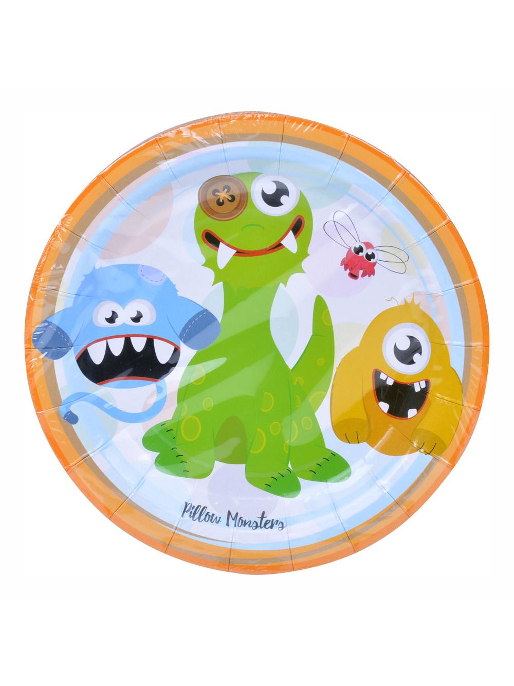 Talerze papierowe - Pillow Monsters (8 szt.)